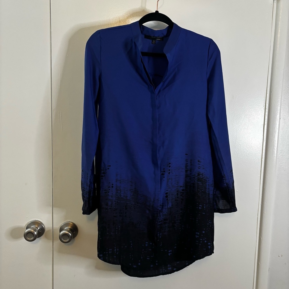 Elie Tahari Royal Blue Blouse - Picture 1 of 9